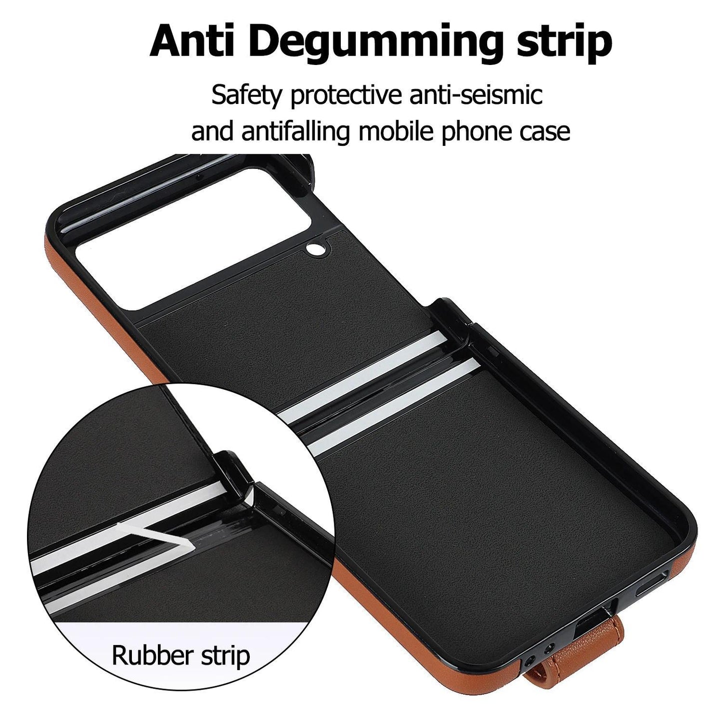 Leather Wristband Phone Case for Samsung Galaxy Z Flip 6 5 4 5G Flip5 Zflip4 Wrist Strap Thin Skin Feeling Shockproof Stand Cover