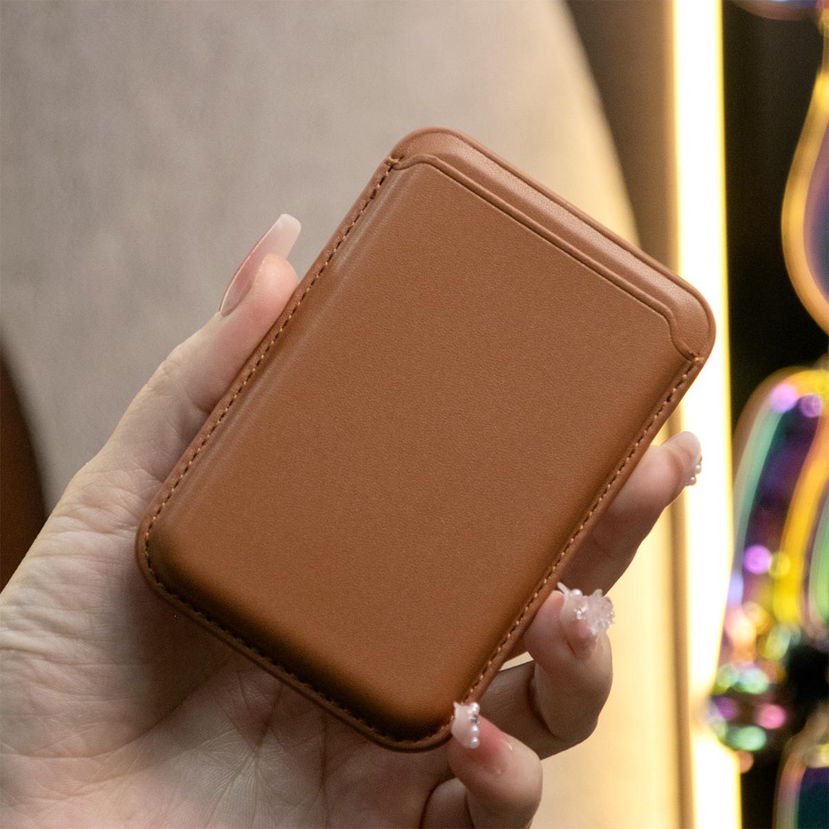 For Magsafe Magnetic Leather Slot Card Holder Wallet Case For iPhone 16 15 14 Pro Max 13 12 For Samsung S24 S23 Ultra Accessories