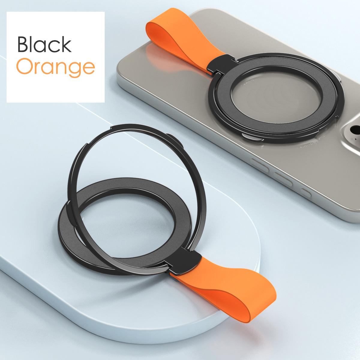 Upgrade Magnetic Phone Grip Holder Kickstand with Silicone Loop, Compatible with PopSockets MagSafe Ring Removable, for iPhone 16 15 14 13 12, for Samsung S22 S23 S24