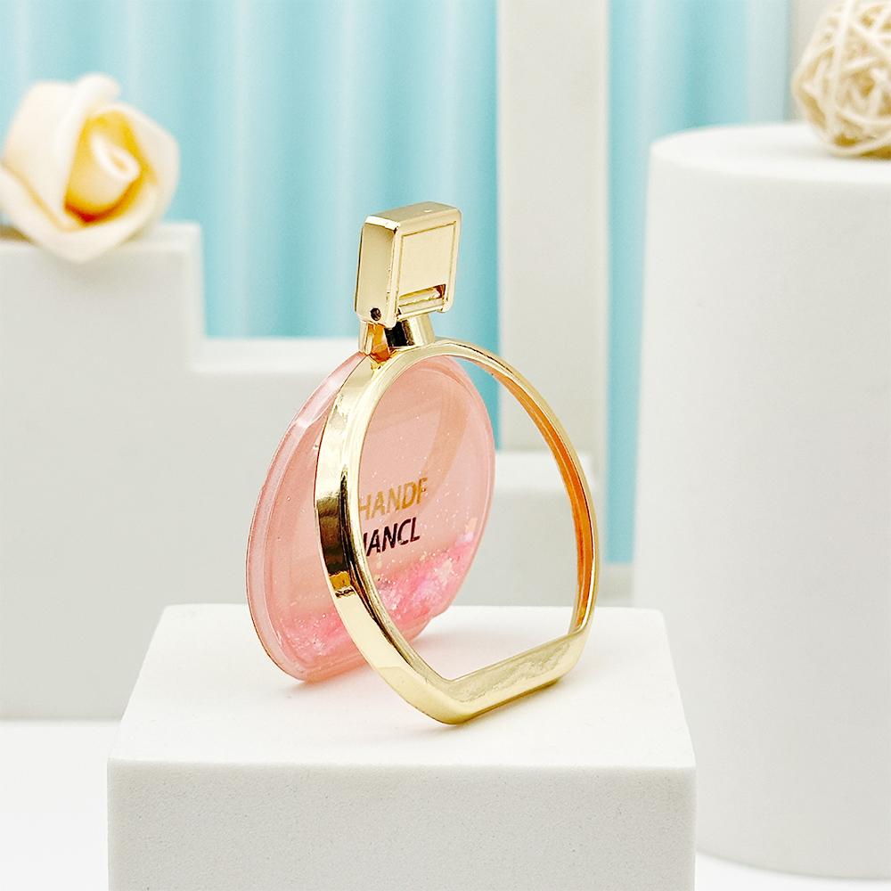 Étui de téléphone avec miroir et support pour bouteille de parfum