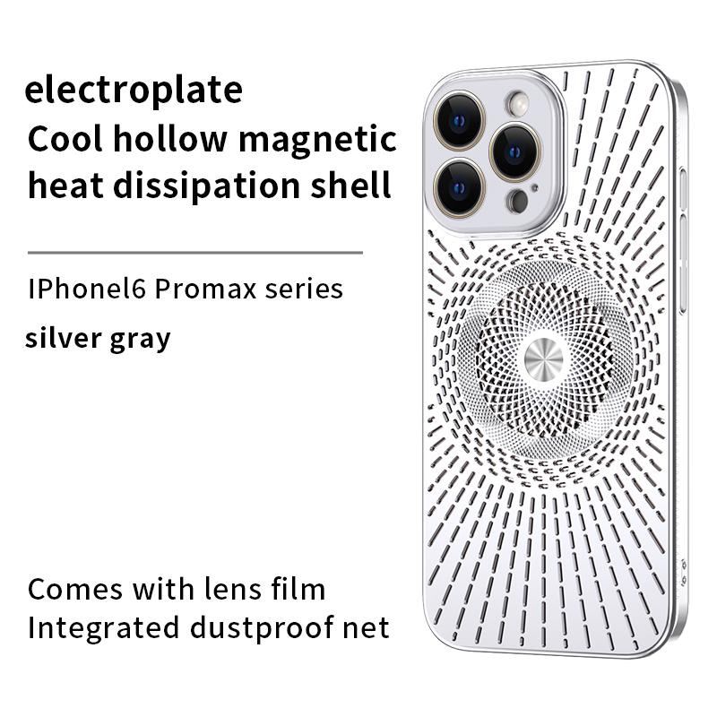 Heat Dissipation Mesh For Magsafe Magnetic Wireless Charging Case For iPhone 16 15 14 13 12 Pro Max Plus Breathable Phone Cover
