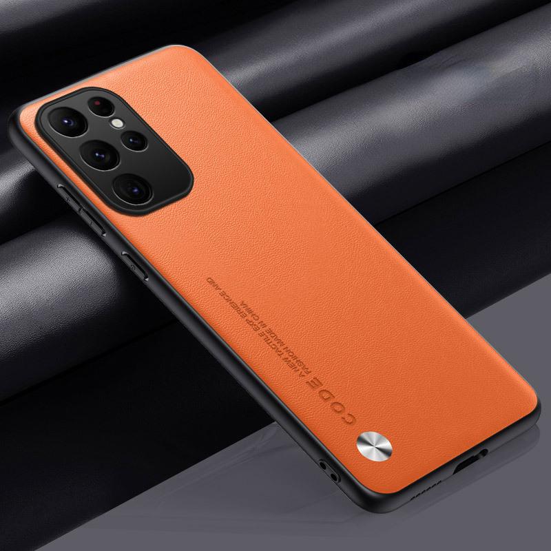 For Samsung S23 S22 S21 Plus Ultra Case, Leather Luxury Elegant Case Camera Protection Shockproof Hard Cover