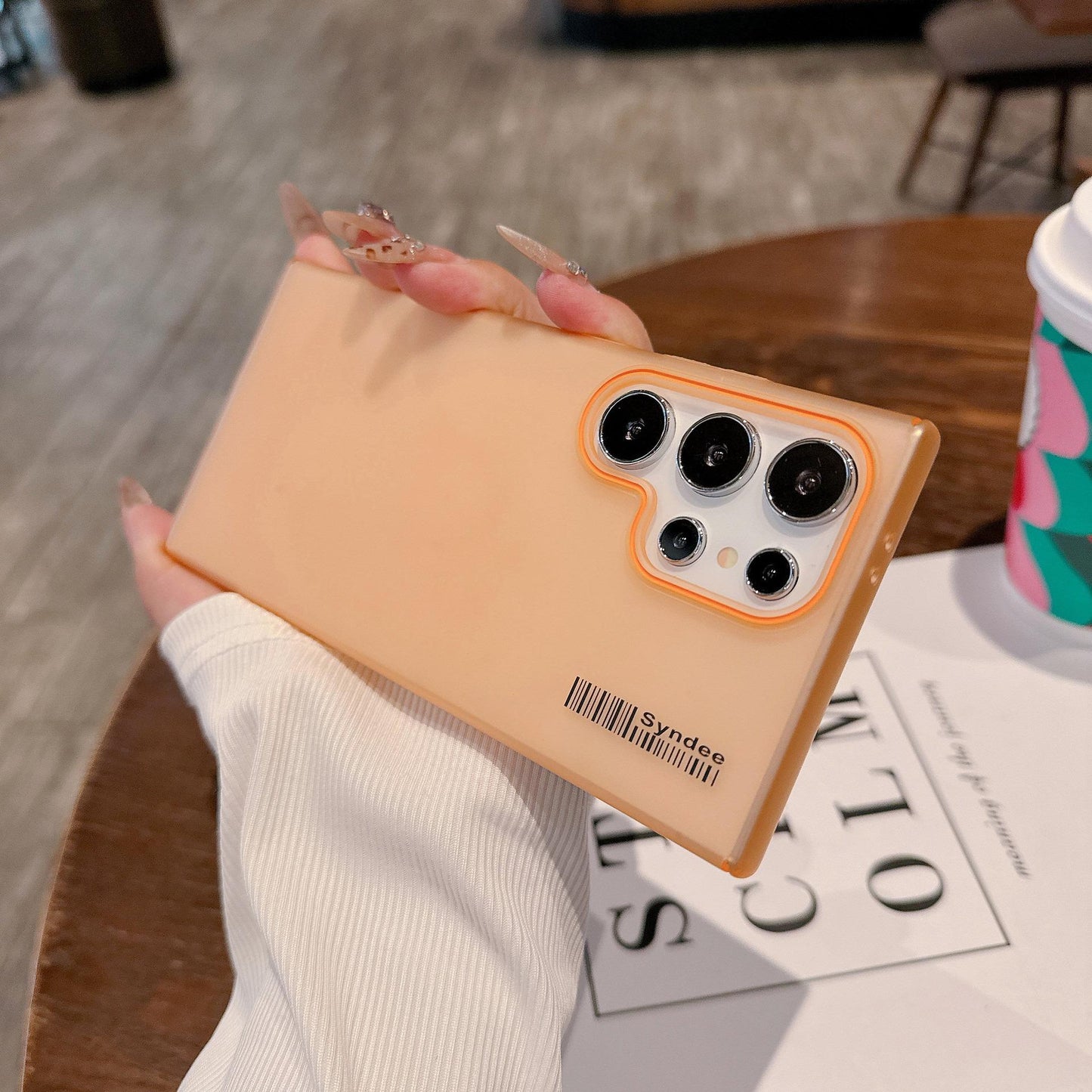 Matte Clear Two-tone Slim PC Phone Case For Samsung S25Ultra S24 S23 S22 S21 Note20Ultra Transparent Skin Feel Bumper Shockproof Hard Full Cover