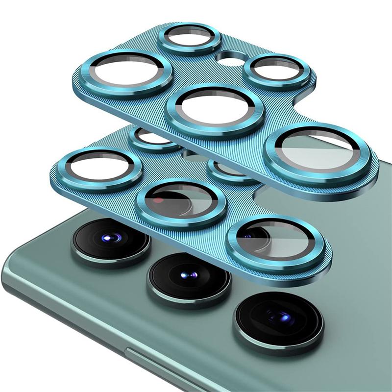1 Piece Metal Camera Lens Protective For Samsung Galaxy S25 Ultra S24 Plus Aluminum Alloy Lens Glass Screen Protector Film Accessories
