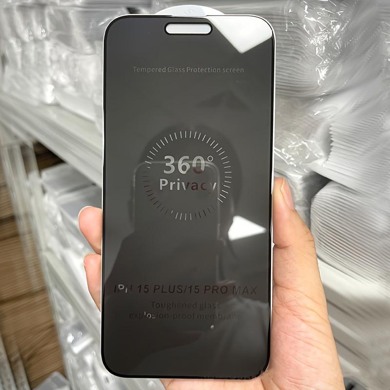 2 Pieces 360° Full Coverage Privacy Glass Screen Protector For iPhone 16 15 Pro Max 14 Plus 13 12 11 XR XSMax XS