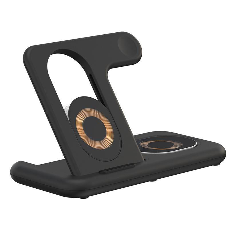 4 in 1 Fast Wireless Charger Stand Station for iPhone 16 15 14 13 iWatch Airpods Magnetic Foldable Charging Dock With LED Night Lamp