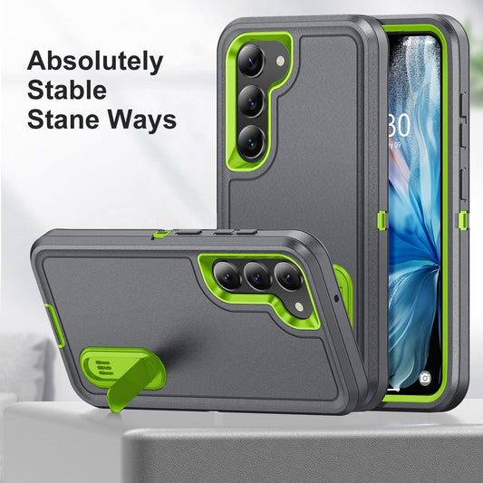 Anti-Dust Kickstand Fall Protection Case for Samsung S24 S23 Ultra S23Plus S22Ultra S21 Hard Cover