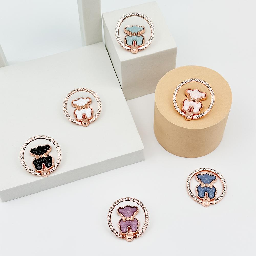 Phone Case Mouse Head Plating Bear Teddy Ring Small Phone Stands