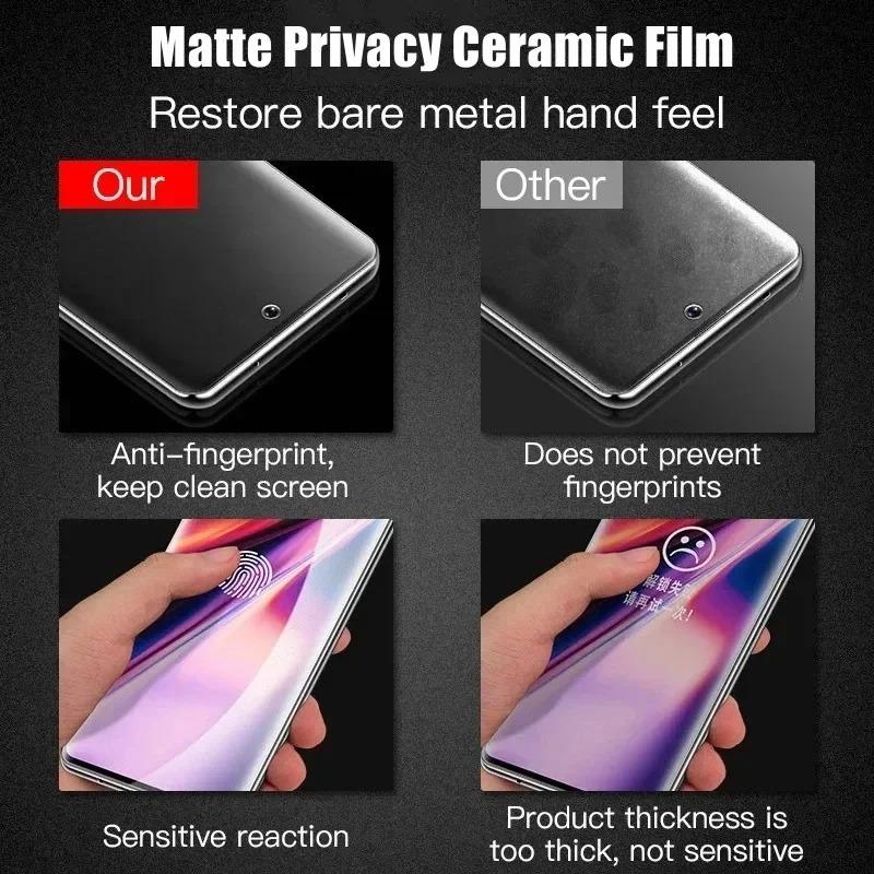 3Pcs Matte/High Definition Anti-Broken Soft Ceramic Privacy Screen Protector for Samsung S25Ultra S25 S21 S20 S22 S23 S24 Ultra Note 20 10 S8 S9 S10 Plus Anti Spy Film No Glass