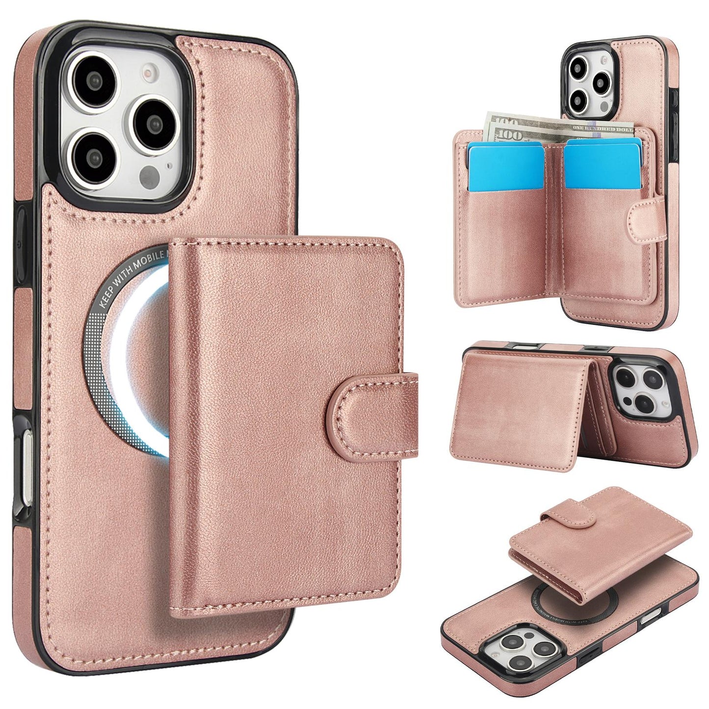Business Wallet Solt Phone Case For iPhone 16 15 14 13 12 Plus Pro Max Wallet Card Holder Shockproof Slim Flip Cover