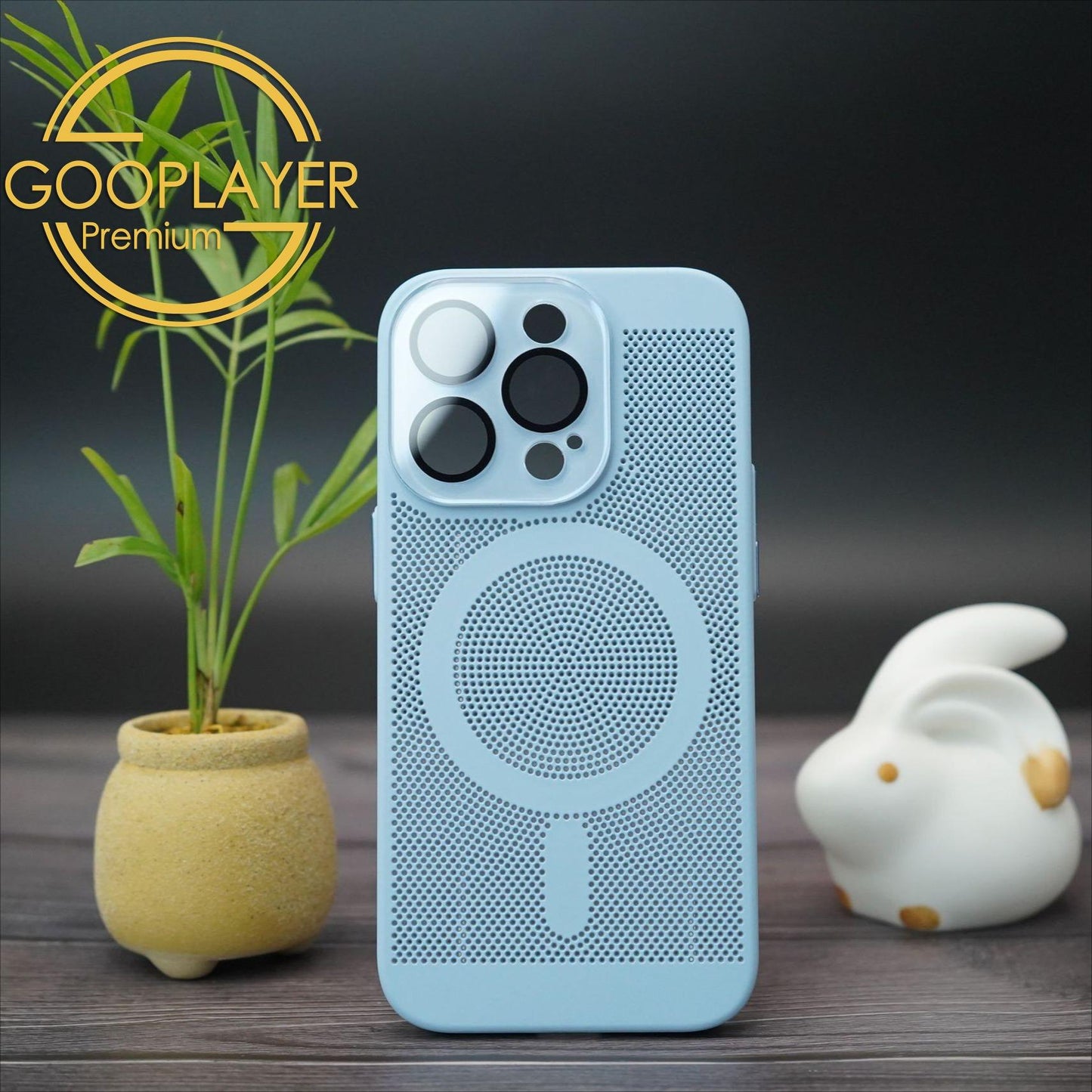 For iPhone 16 15 14 13 Pro Max Phone Case, Thin Magnetic Cooling PC Luxury Built-in Camera Protector For Magsafe Heat Dissipation Hard Full Cover
