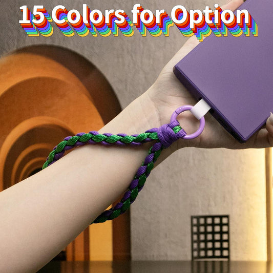 Braided Woven Keychain Rope Rings Fit Diy Circle Pendant Key Chains Holder Car Keyrings Mobile Phone Straps