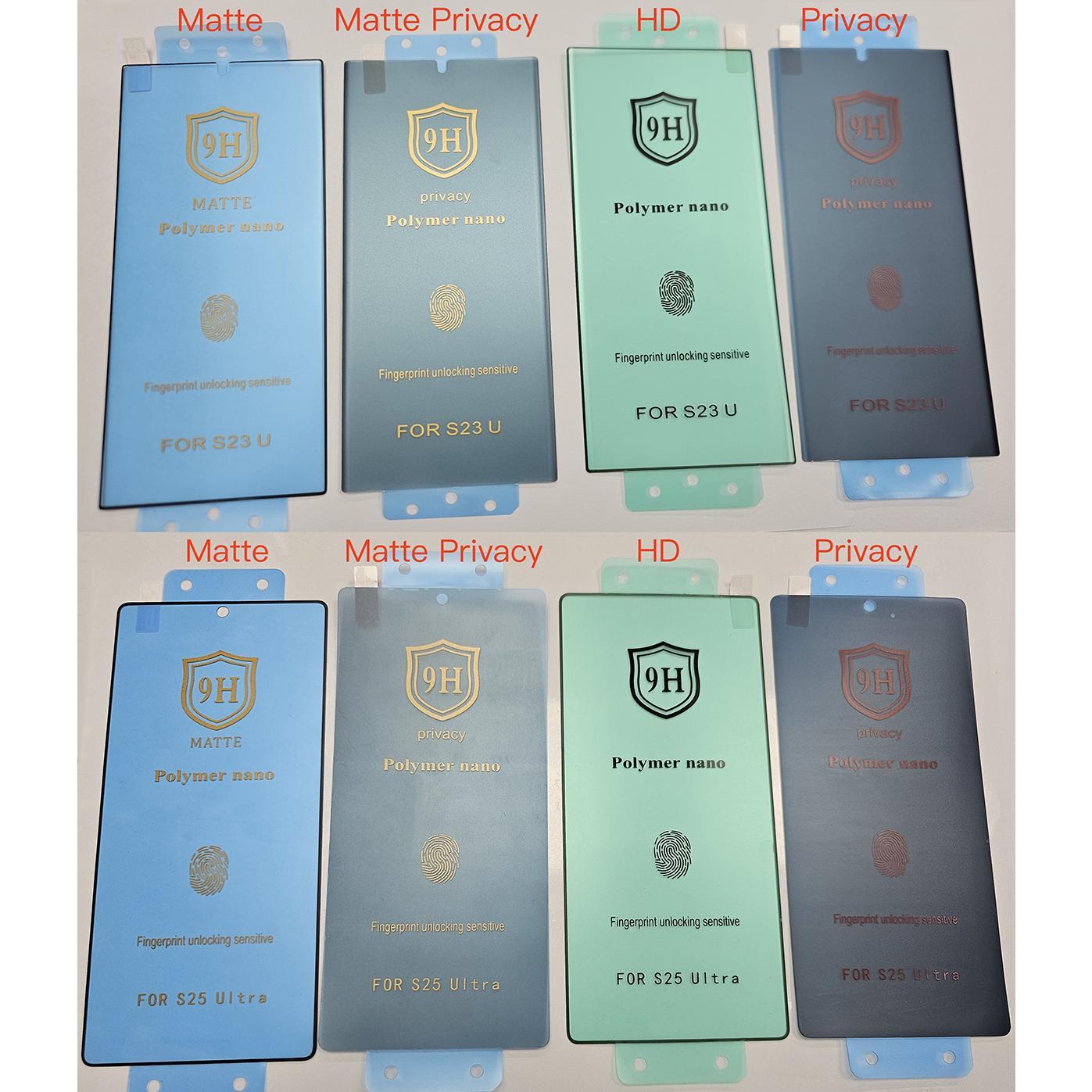 1pc/2pcs High Definition / Privacy Ceramic Soft Film For Samsung Galaxy S25 S24 S23 S22 Ultra S21 S20 S10 S9 PLUS Note 20 10 9 8 Screen Protector with Kit, Not Tempered Glass