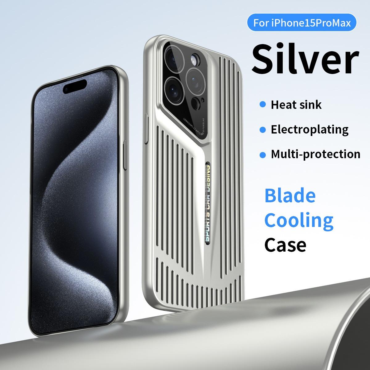 Premium Cooling PC Blade Point Len Protector Shockproof Phone Case For iPhone 16ProMax 15 14 13 12 11 Hard Full Cover