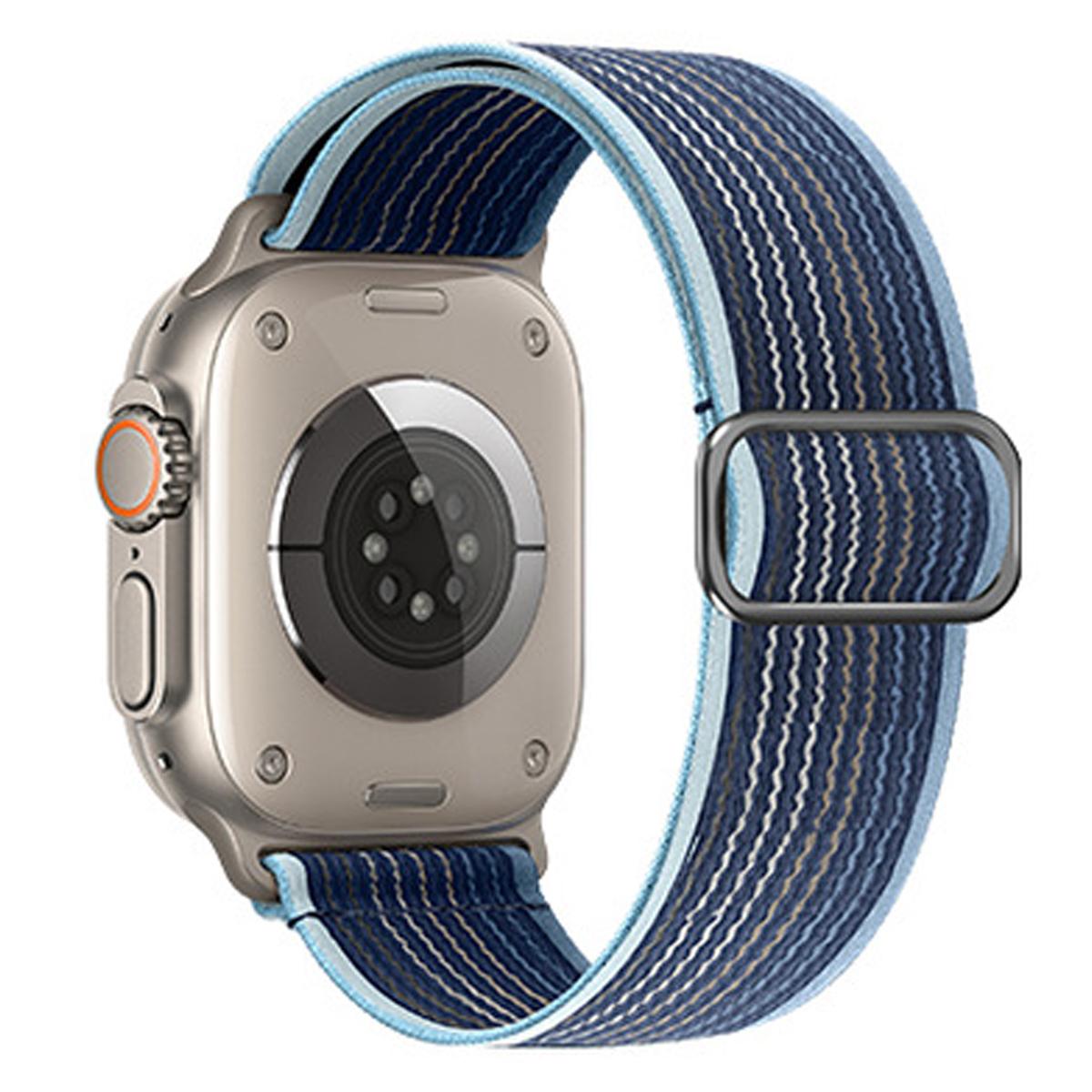 Nylon Woven Elastic Band for Apple Watch 44mm Band 45 42 38 41 Ultra 49mm Link Bracelet for IWatch Series 9 8 7 6 SE 5 4