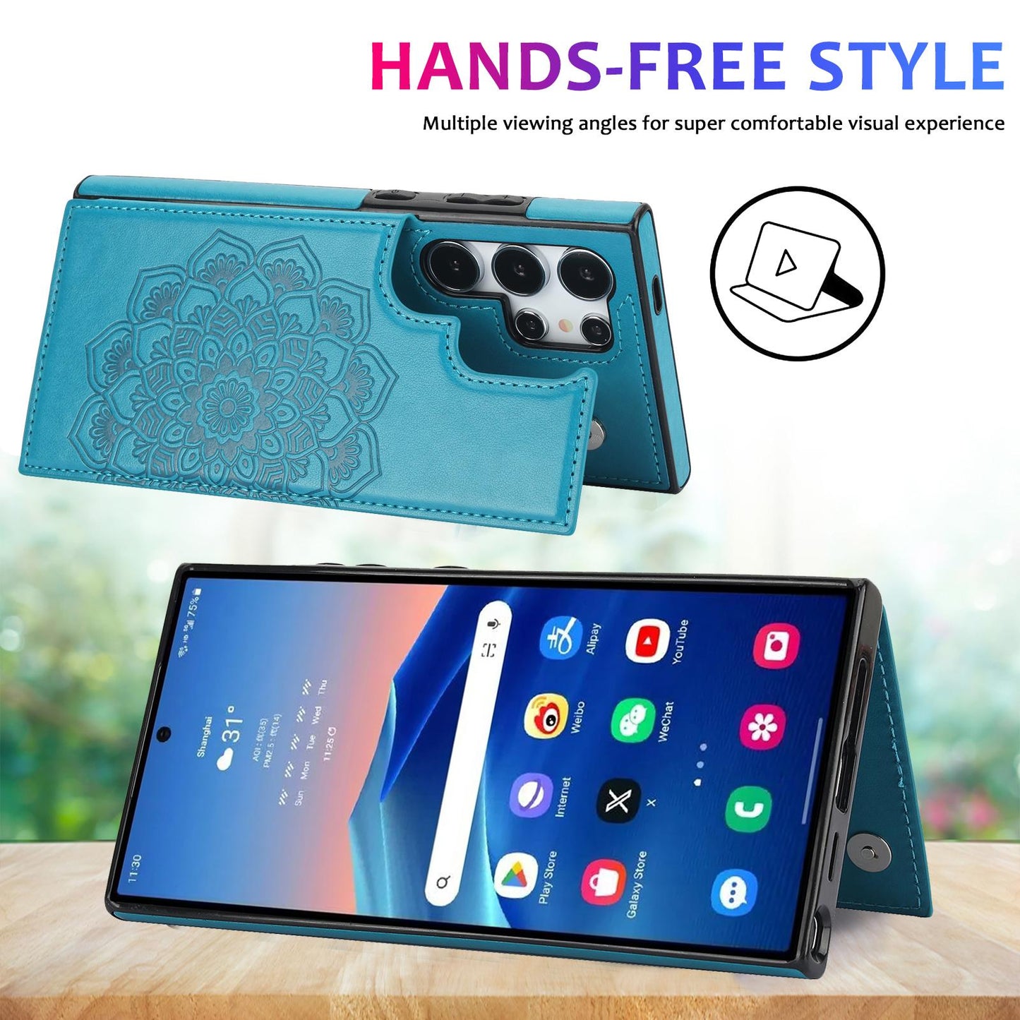 Flip Leather Phone Case for Samsung Galaxy S23 FE S24 Ultra S22 S21 Plus A15 A14 A54 A13 A33 A53 4G 5G Wallet With Card Holder Cover