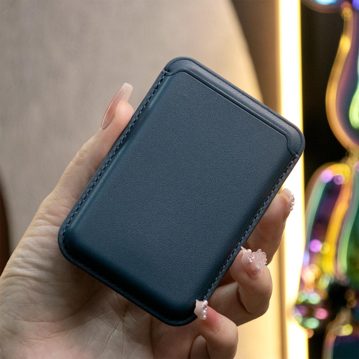 For Magsafe Magnetic Leather Slot Card Holder Wallet Case For iPhone 16 15 14 Pro Max 13 12 For Samsung S24 S23 Ultra Accessories