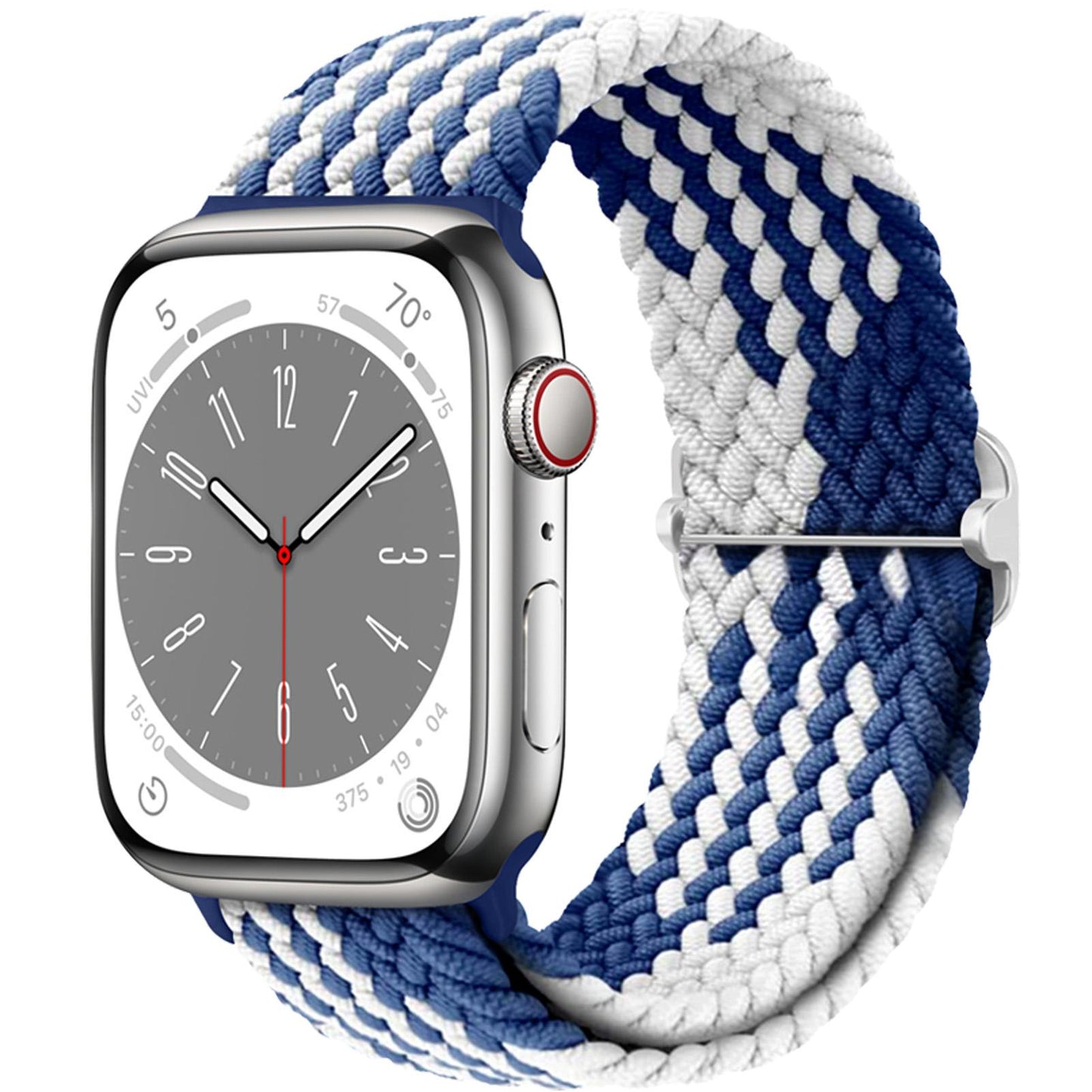 Boucle solo tressée pour bracelet de montre Apple 44 mm 40 mm 49 mm 45 mm 41 mm 38 mm Bracelet en nylon élastique iWatch série 8 3 se 6 7 Ultra