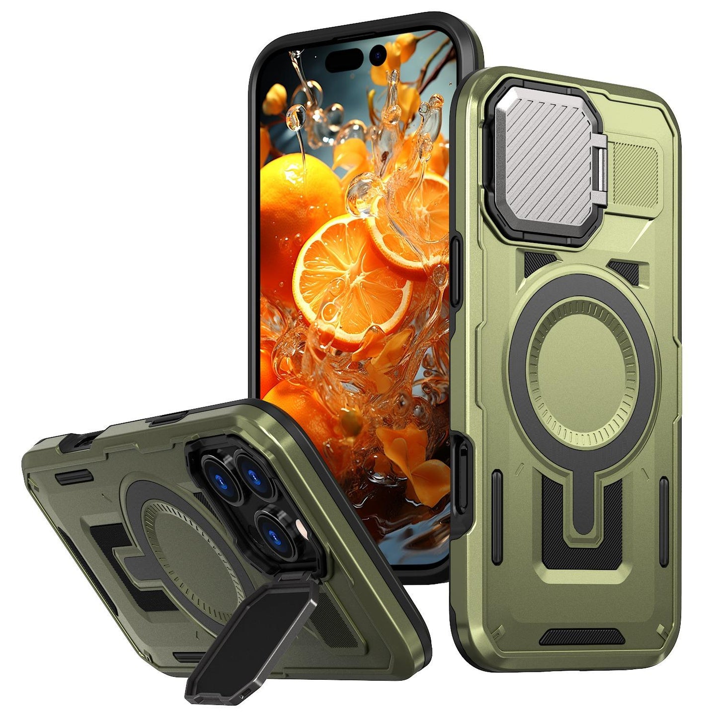 Anti-Dust Matte Anti-Fall Heavy Duty Protection Shockproof Strong Magnetic Phone Case With Camera Kickstand for iPhone 16ProMax 16 15 14 13 12 11 XR Bumper Hard Full Cover