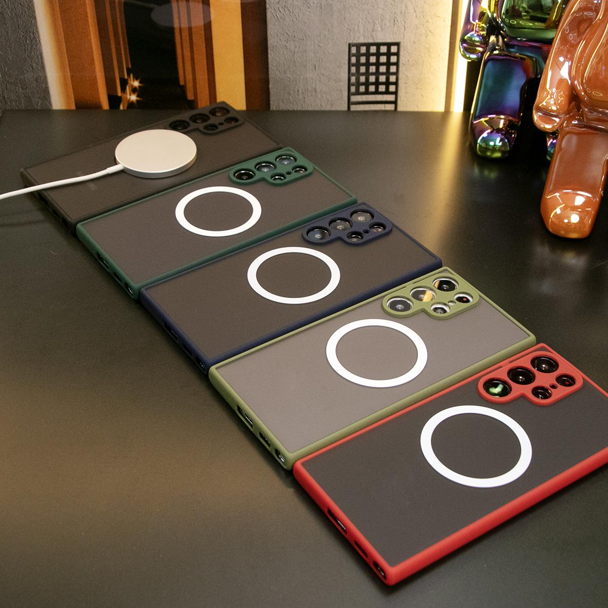 Luxury Matte Clear Support Magnetic Acrylic Hard Anti-Fall Phone Case For iPhone 16 15 14 13 12 11 XR XSMax X/XS