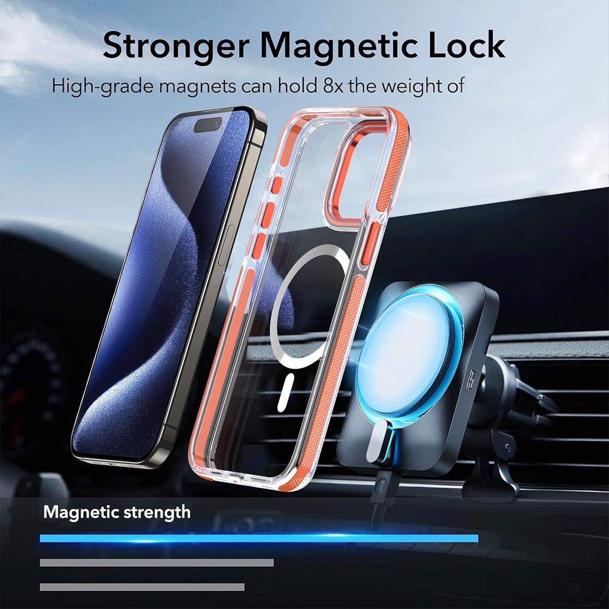 Dual Color Magnetic For Magsafe Wireless Charging Case For iPhone 16 15 14 13 Pro Max Plus Clear TPU Acrylic Hard Cover