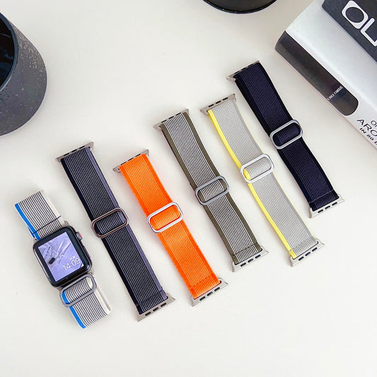 Nylon Woven Elastic Band for Apple Watch 44mm Band 45 42 38 41 Ultra 49mm Link Bracelet for IWatch Series 9 8 7 6 SE 5 4