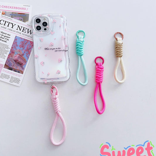12cm Short Braided Woven Keychain Wrist Rope Phone case Anti-lost Rope Strap Key Ring Tactical Survival Tool Backpack Buckle