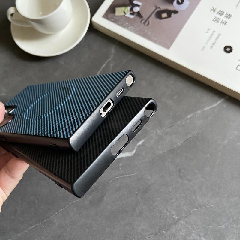 For Samsung S25Ultra S24 S23 S22 Note20 A15 A25 A35 A36 A55 A56 Phone Case, Antislip Carbon Fiber Matte Luxury Leather Strong Magnetic Slim Emboss Protection Shockproof Hard Full Cover