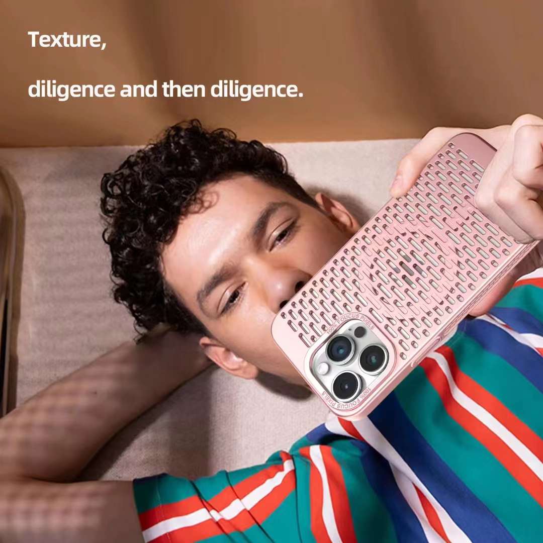 For iPhone 16 15 14 13 12 11 Pro Max Phone Case, Hollow Out Heat Dissipation Magnetic TPU Soft for Magsafe Shockproof Full Cover