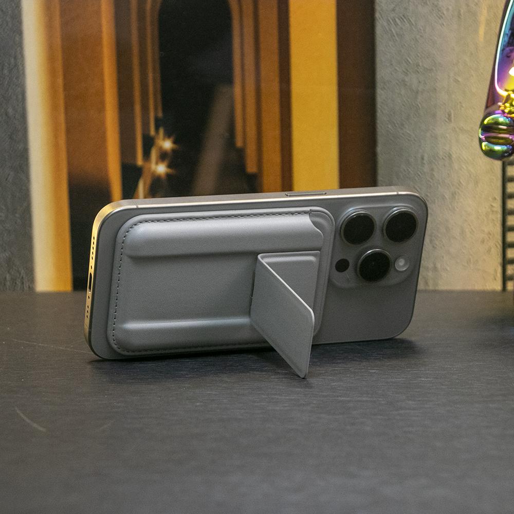 Adjustable Angle Magnetic Folding Wallet Card Holder Kickstand Leather Case for Magsafe for iPhone 16 15 14 13 12 Pro Max Magnetic Stand Cover