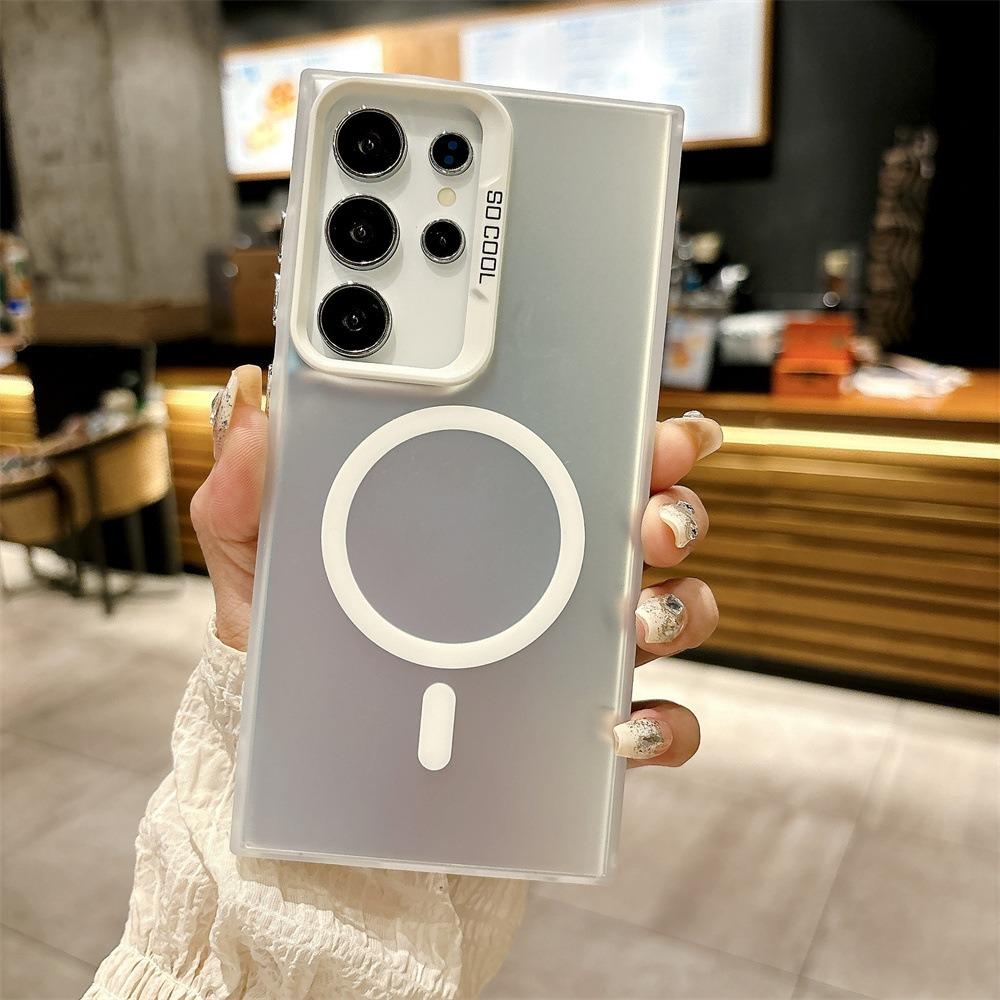 For Samsung A16 A14 A24 A34 A35 A52 A53 A54 A55 A73 A72 Phone Case, Laser Magnetic Gradient Color Acrylic Slim, Full Camera Protection Support Wireless Charging Non-Yellowing Hard Cover