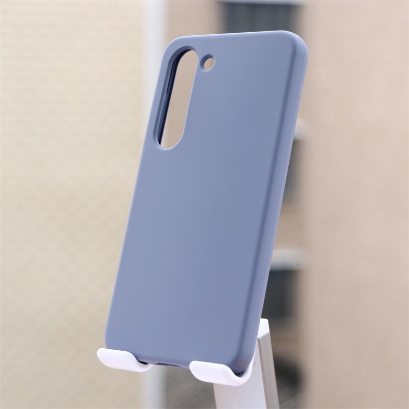 Luxury Liquid Silicone Phone Case For Samsung S25Ultra S24FE S25 S24 S23 S22 S21 Note20, Soft Silicone Shockproof Phone Case With Microfiber Lining