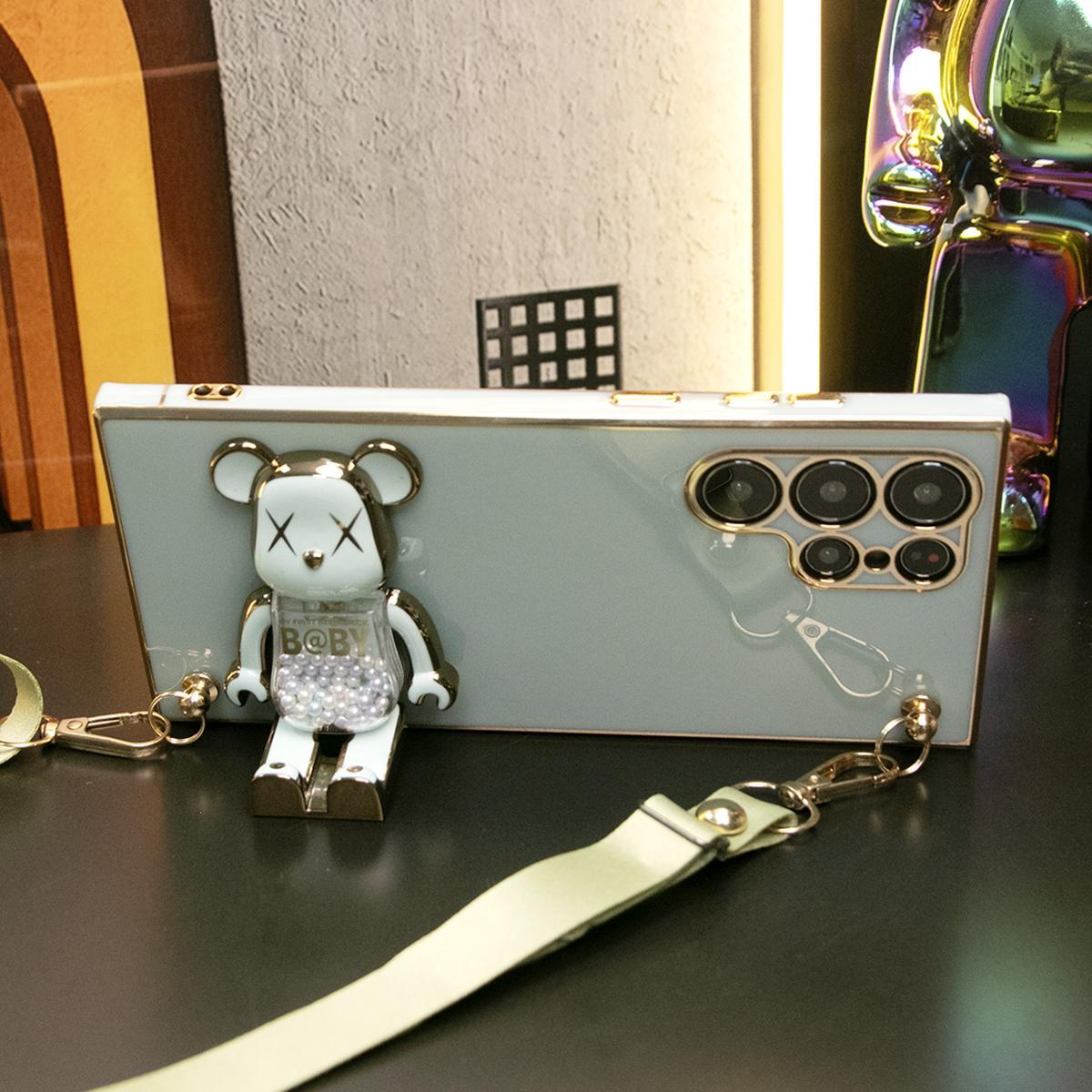 Candy Bear Kickstand Crossbody Lanyard Soft Phone Case for Samsung A13 A14 A15 A23 A24 A25 A33 A34 A35 A52 A53 A54 A55 A72 A73