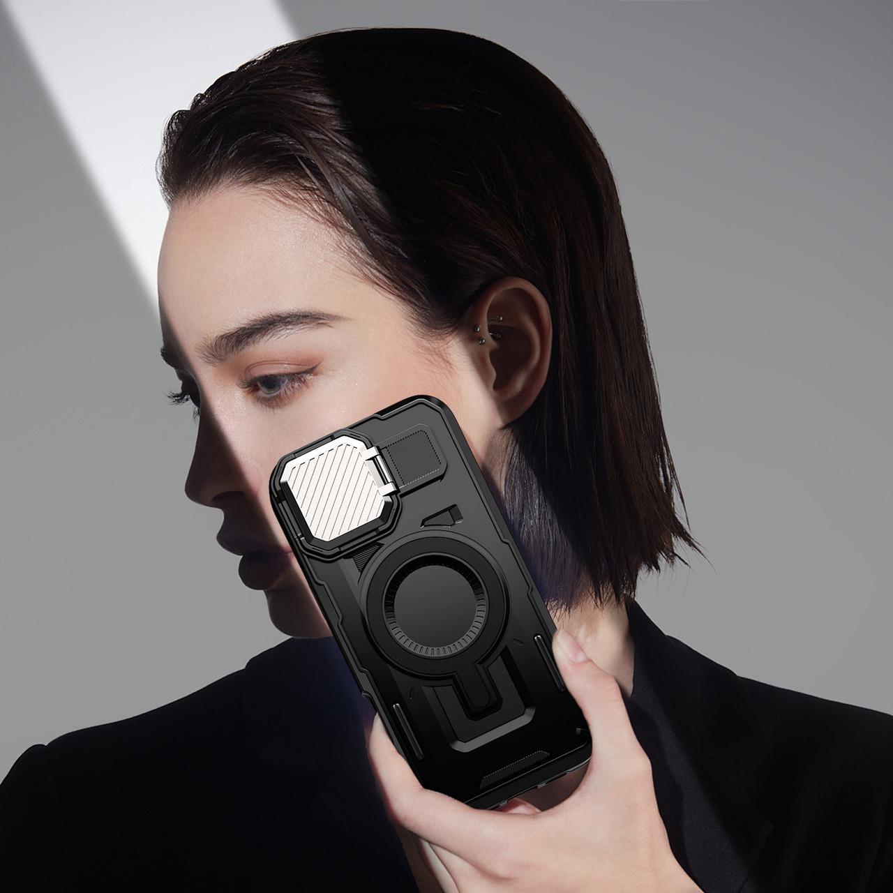 Anti-Dust Matte Anti-Fall Heavy Duty Protection Shockproof Strong Magnetic Phone Case With Camera Kickstand for iPhone 16ProMax 16 15 14 13 12 11 XR Bumper Hard Full Cover
