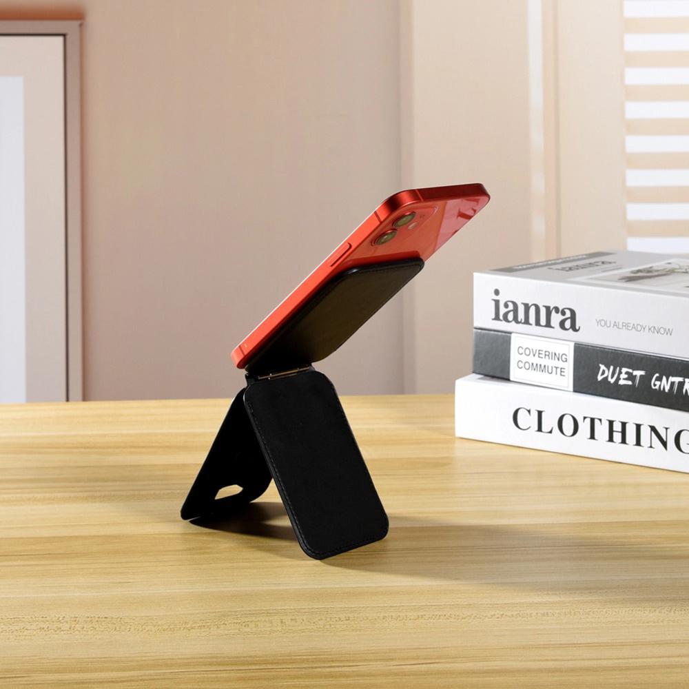 Adjustable Foldable Wallet Phone Holder Selfie Stick Function Stand with Card Bag For Apple Desktop Phone Stand Holder for IPhone 16 15 14 13 12 Pro Max Plus Magnetic Holder