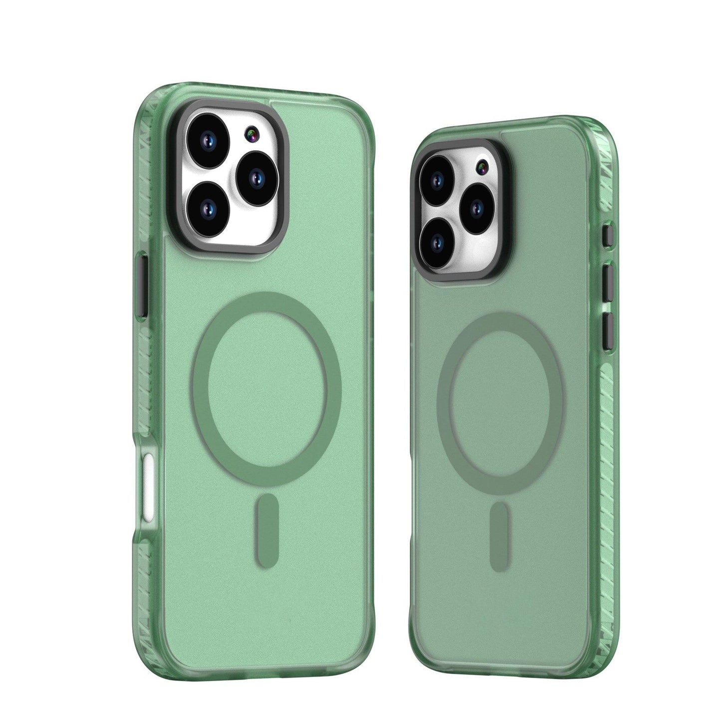 Two-Tune Matte Skin Friendly Strong Magnetic For Magsafe Phone Case For iPhone 16 15 14 13 Pro Max Plus Metal Frame Acrylic Shockproof Bumper Hard Cover