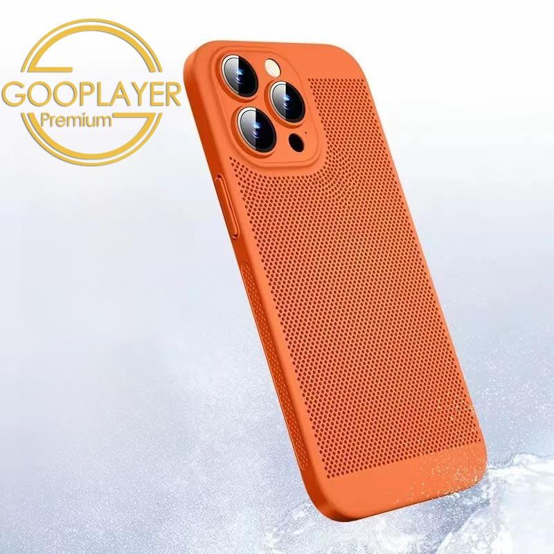 For iPhone 16 15 14 13 Pro Max Phone Case, Ultrathin Cooling PC Luxury Built-in Camera Protector Heat Dissipation Hard Full Cover