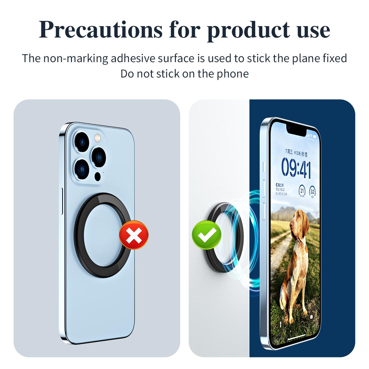 Magnetic Suction Ring Holder For iPhone 16 15 14 13 12 For Magnetic Phone Case Magnet Wall Mobile Phone Holder Magnetic Car Phone Stand for Magsafe Case iPad Tablet