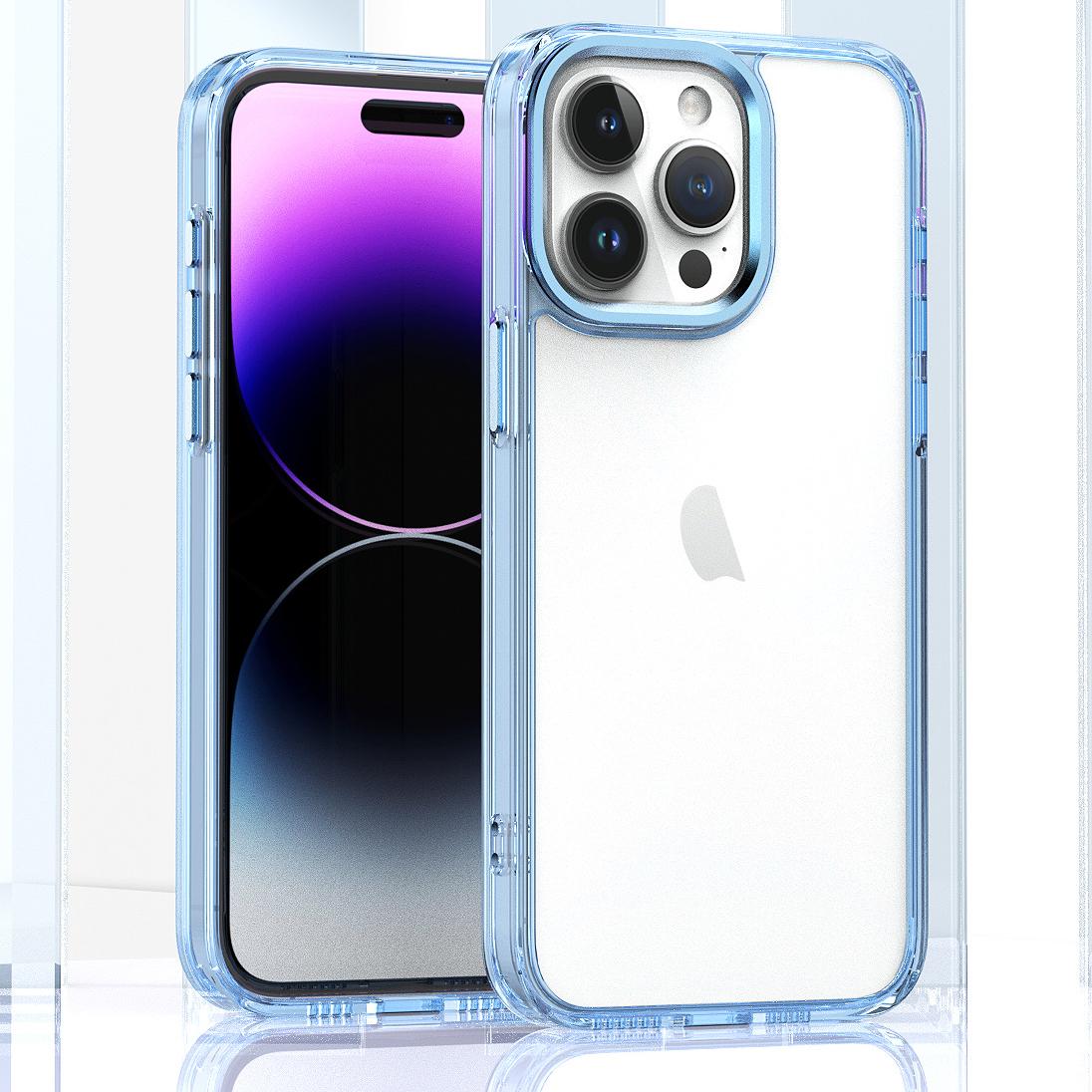 Acrylic Metal Camera Frame Transparent Phone Case for iPhone 16 15 14 13 12 11 Clear Cover