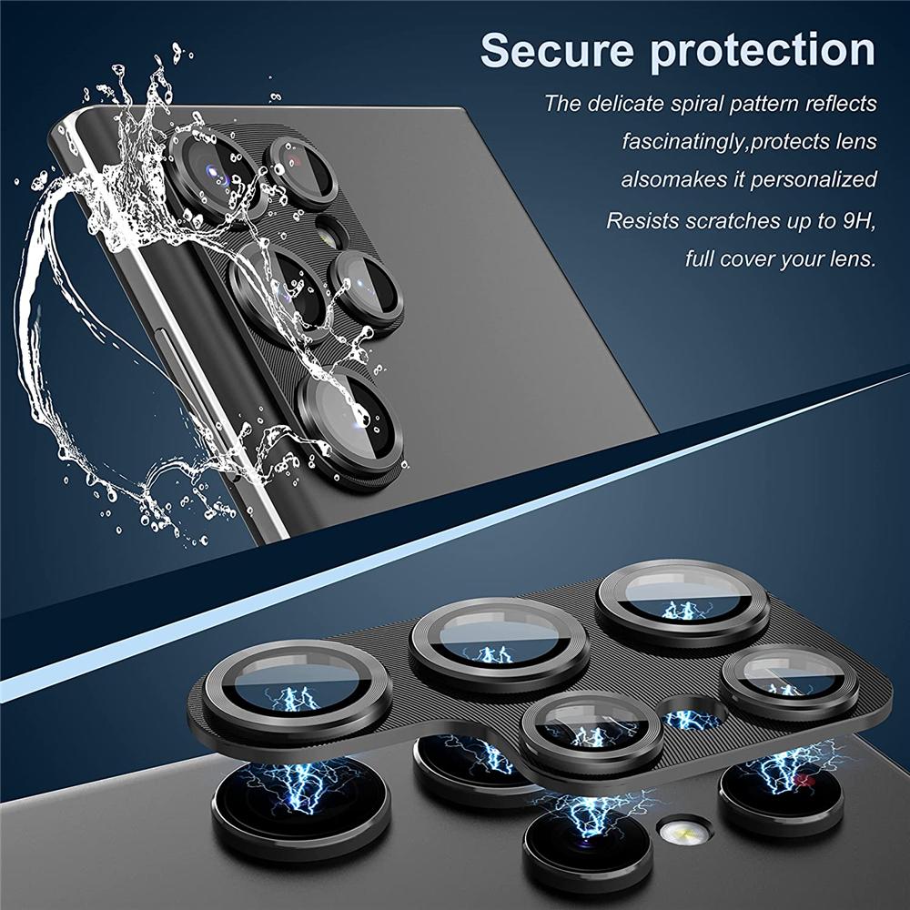 1 Piece Metal Camera Lens Protective For Samsung Galaxy S25 Ultra S24 Plus Aluminum Alloy Lens Glass Screen Protector Film Accessories