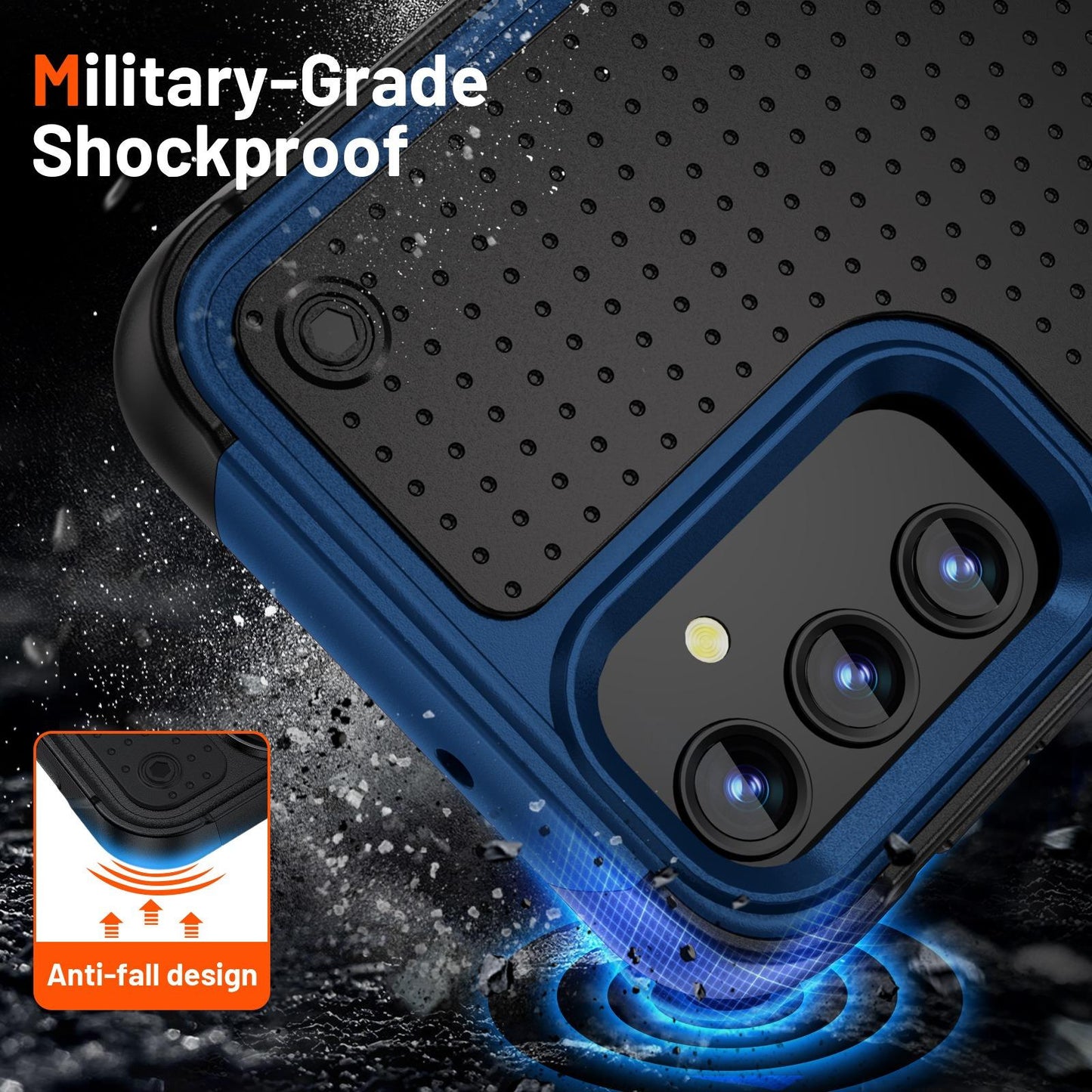 Anti-Dust Fall Heavy Duty Protection Shockproof Phone Case for Samsung S25Ultra S24 S23FE S23 S22 A14 A15 A54 A53 Hard Full Cover