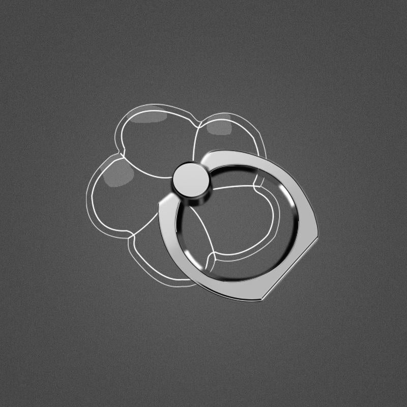 Transparent Cell Phone Ring Holder Stand 360° Degree Rotation Clear Finger Grip Kickstand Compatible iPhones or Phone Case