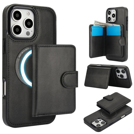 Business Wallet Solt Phone Case For iPhone 16 15 14 13 12 Plus Pro Max Wallet Card Holder Shockproof Slim Flip Cover