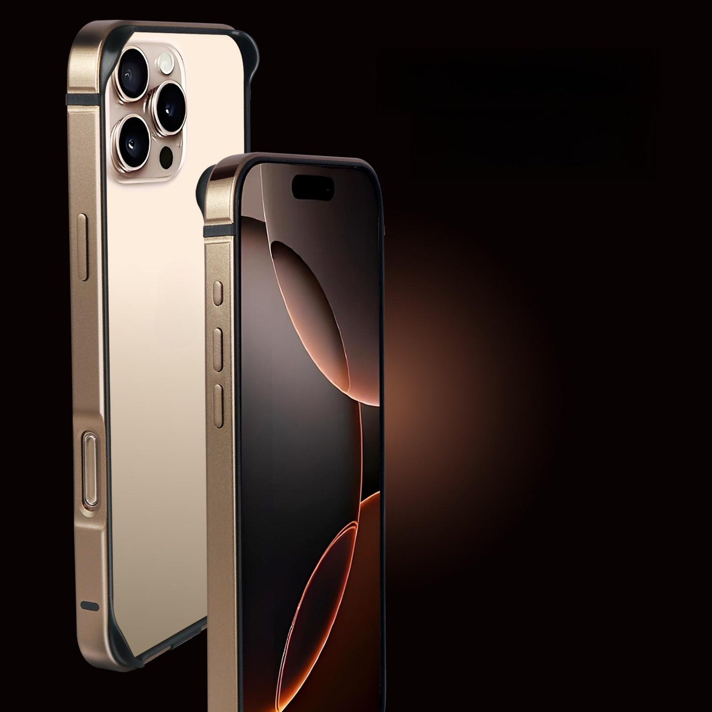 Ultra-Thin Full Metal Border TPU Anti-collision Angle Phone Case For iPhone 16ProMax 15 14 13 12 11 XR X/XS XSMax Hand Feel Friendly Hard Full Cover