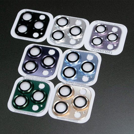 3D Metal Glass Camera Lens Protector Cover For iPhone 16 15 14 13 12 Plus Pro Max