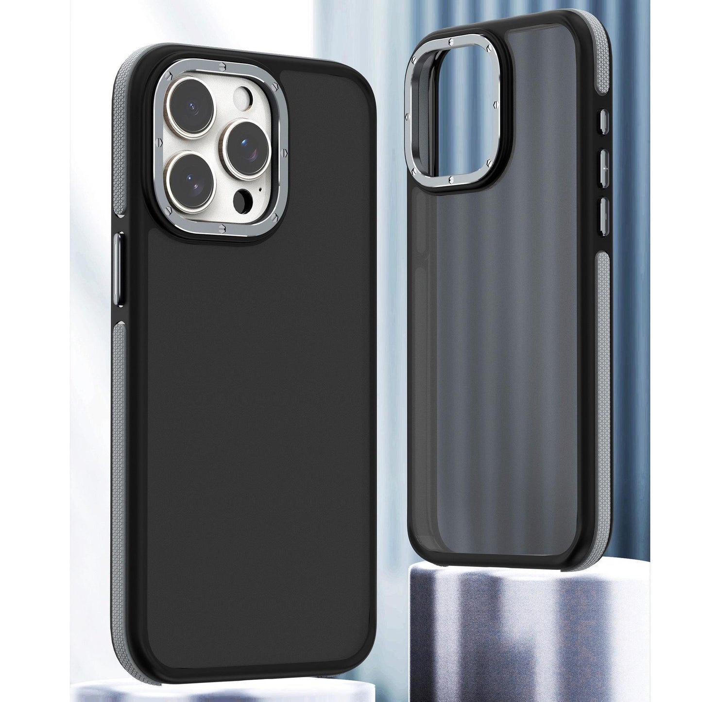 For iPhone 16 15 14 13 12 Pro Max Case, Matte Camera Protection, Luxury Elegant Case Camera Shockproof Hard Cover