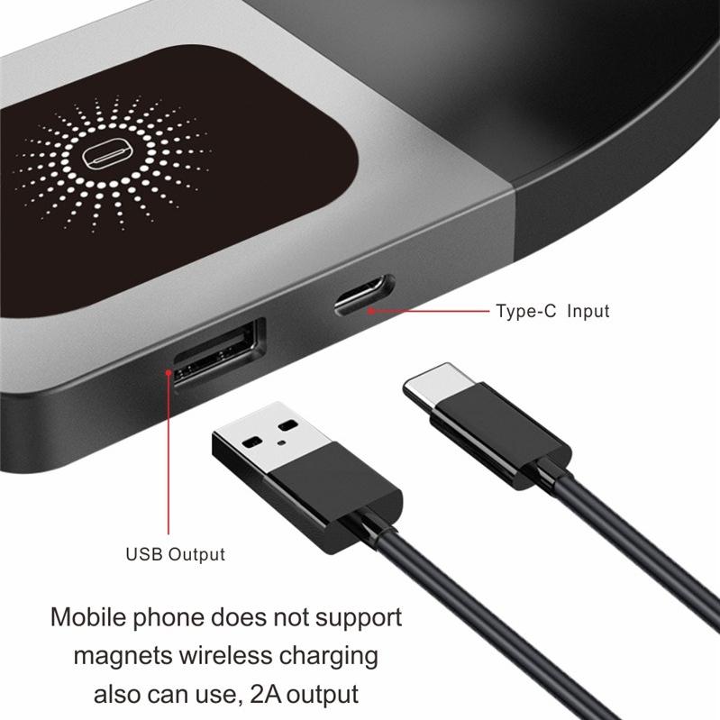 4 in1 Fast Wireless Charger Stand Station for iPhone 16 15 14 13 iWatch Airpods Magnetic Foldable Charging Dock With LED Night Lamp Y35