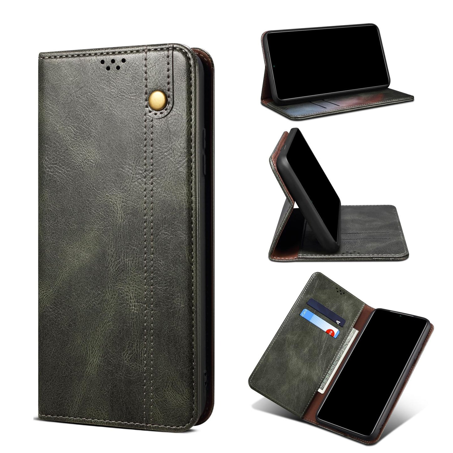 Luxury Retro Leather Flip Cover For Samsung S24 S23 Ultra S22 Plus S21 FE Case Wallet Card Stand Magnetic Book Cover Phone Case