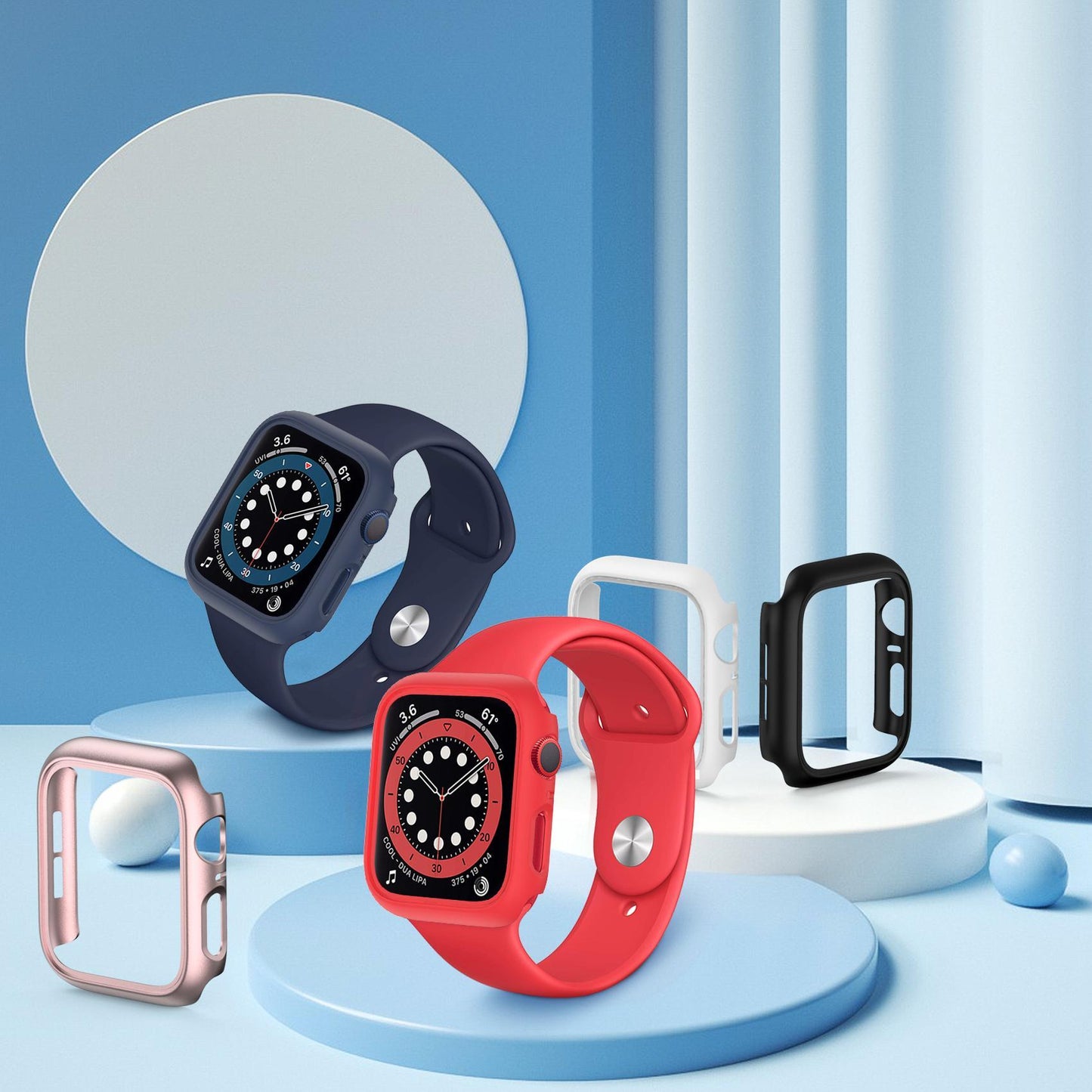 Coque mate pour Apple Watch 45 mm 41 mm 38 mm 42 mm 40 mm 44 mm, coque de protection rigide en PC pour iWatch SE 9 8 7 6 5 4 3 2 1