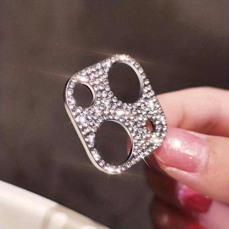 Metal Camera Lens Protector With Rhinestone, Scratchproof Protector For iPhone 16 15 14 13 12 Pro Max